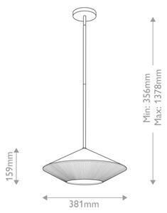 Lustră pe tijă Alora Mood ALM-DAPHNE-P-L-MB DAPHNE 1xE27/60W/230V d. 38,1 cm