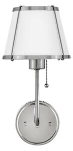 Lampă de perete Hinkley HK-CLARKE1-PN-WHq CLARKE 1xE27/40W/230V crom/alb