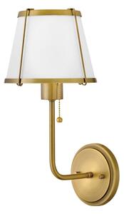 Lampă de perete Hinkley HK-CLARKE1-DBR-OW CLARKE 1xE27/40W/230V alamă/alb