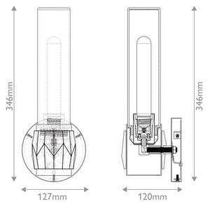 Aplică pentru baie Hinkley HK-ELLISON1-BK-HB ELLISON 1xE27/40W/230V IP44 auriu