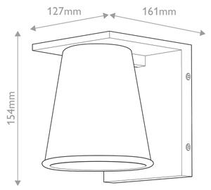 Aplică LED de exterior Hinkley HK-HANS-S-BLK HANS 1xGU10/8W/230V IP44