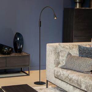Lucide Lampadar LED Zozy, negru, 3-StepDim, înălțime 145 cm, braț flexibil, reglabil, Negru, Studiu / Birou, Plastic, Modern