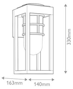Kichler KL-HONE-S-BKT - Aplică de perete pentru exterior HONE S, 1xE27/60W/230V, IP44
