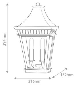 Aplică de exterior Hinkley HK-CHAPEL-HILL7-MB CHAPEL HILL 2xE14/40W/230V IP44