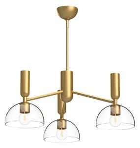 Lustră pe tijă Alora Mood ALM-JUDE3-GD-CL JUDE 3xE27/60W/230V alamă