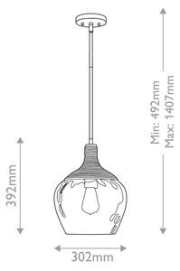 Lustră pe tijă Quoizel QZ-ROYER-1P-MBK ROYER 1xE27/60W/230V d. 30,2 cm