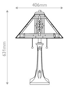Quoizel QZ-NAVAJO-TL-VB - Lampă de masă Tiffany NAVAJO, 2xE27/60W/230V