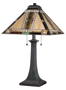Quoizel QZ-NAVAJO-TL-VB - Lampă de masă Tiffany NAVAJO, 2xE27/60W/230V