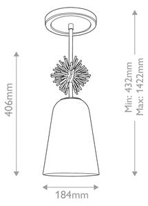 Lustră Quoizel STARING-MP-DG-OPAL STARING 1xE27/40W/230V d. 18,4 cm auriu/alb