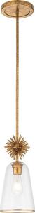 Lustră Quoizel STARING-MP-DG-CLEAR STARING 1xE27/40W/230V d. 18,4 cm auriu/transparent