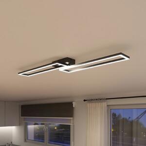Tint Müller Licht LED plafonieră Ciso, RGB, CCT, negru, reglabil, Negru, Camera de zi / sufragerie, Metal, Modern