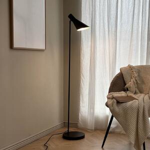 Dyberg Larsen lampadar DL12, negru, înălțime 139 cm, metal, Negru, Camera de zi / sufragerie, Metal, Design