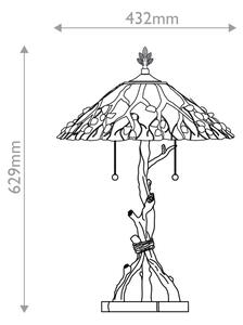 Quoizel QZ-WHISPERING-TL-VB - Lampă de masă Tiffany WHISPERING 2xE27/60W/230V
