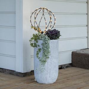 LED cu lumină de sol Sfera, Ø 30 cm, baterie din metal negru