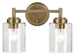 Lampă de perete Kichler KL-WINSLOW-2W-NBR WINSLOW 2xE27/60W/230V alamă
