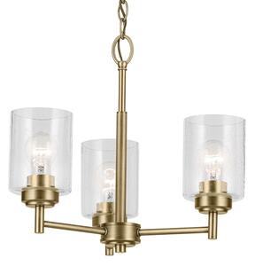 Lustră pe lanț Kichler KL-WINSLOW3-NBR WINSLOW 3xE27/60W/230V alamă