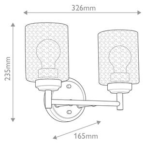 Lampă de perete Kichler KL-WINSLOW-2W-NBR WINSLOW 2xE27/60W/230V alamă