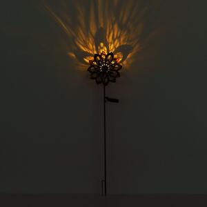 Globo Lumină solară 36571, floare, clopoțel de vânt, metal, Maro / Rugină, Metal