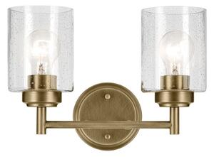 Lampă de perete Kichler KL-WINSLOW-2W-NBR WINSLOW 2xE27/60W/230V alamă