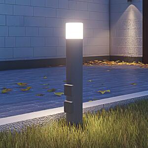G & L Handels GmbH Bornă luminoasă 400140024, înălțime 60 cm, antracit, 2 prize, reglabil, Negru, Aluminiu