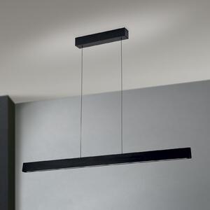 ORION Lampă suspendată cu LED Tara, negru, lungime 120 cm, aluminiu/oțel, reglabil, Negru, Camera de zi / sufragerie, Metal, Modern