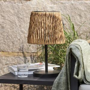 Lampă de masă solară LED Cesta 48cm maro/negru plastic/metal