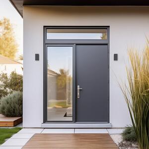 LCD Aplică de exterior 5160, negru, aluminiu, sticlă, 2 x GU10, reglabil, Negru, Aluminiu, Modern