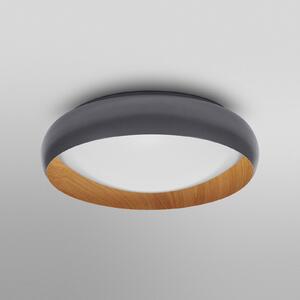 LEDVANCE Plafonieră LED Orbis Livia Ø 43 cm, gri, metal, reglabil, Negru, Camera de zi / sufragerie, Metal