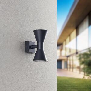 Trio Lighting Ardas aplică de exterior, up/down, 2 x GU10, negru, reglabil, Negru, Metal, Modern