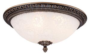 Maytoni plafonieră Pascal, bronz antic Ø 37 cm sticlă/metal, reglabil, Bronz / Alamă Veche, Camera de zi / sufragerie, Sticlă, Casă de țară / Rustic