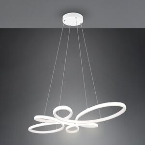Trio Lighting Lampă suspendată Fly LED, alb mat, 4.000 K, 83 cm x 45 cm, reglabil, Alb, Camera de zi / sufragerie, Metal, Modern
