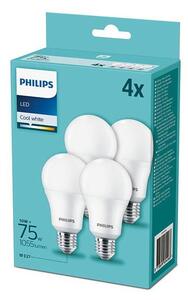 SET 4x bec LED Philips A60 E27/10W/230V 4000K