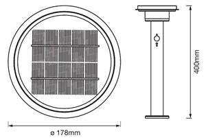 Ledvance - Lampă solară LED CIRCLE 6W/3,2V IP44 cu senzor și dimmer