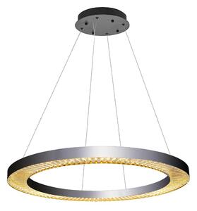 Lustră LED suspendată pe cablu JESI, 90 W, 230 V, 3000 K, diam. 100 cm, argintie
