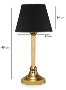 Lampă de masă AYD 1xE27/40W/230V neagră/aurie