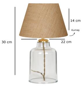 Lampă de masă AYD 1xE27/40W/230V maro/transparentă