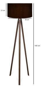 Lampadar AYD 1xE27/40W/230V negru/maro