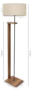 Lampă de podea AYD 1xE27/40W/230V maro/bej