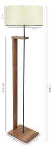 Lampadar AYD 1xE27/40W/230V maro/crem