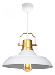 Lustră AYD pe cablu 1xE27/40W/230V alb/auriu