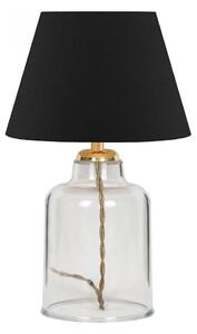 Lampă de masă AYD, 1xE27/40W/230V, neagră/transparentă