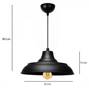Lustră suspendată pe cablu AYD 1xE27/40W/230V neagră