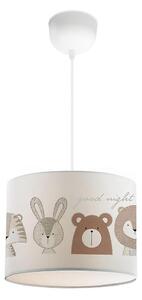 Lustră pentru copii CANDY 1xE27/40W/230V alb/maro