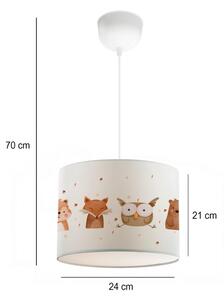Lustră pentru copii CANDY 1xE27/40W/230V alb/maro