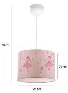 Lustră pentru copii CANDY 1xE27/40W/230V roz