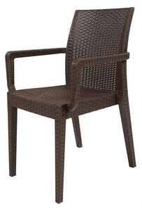 Set mobilier gradina - terasa, masa 90x90cm cu 4 scaune, Ratan, Bitter