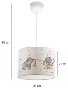 Lustră pentru copii CANDY 1xE27/40W/230V alb/bej