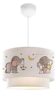 Lustră pentru copii CANDY, 1xE27, 40W, 230V, alb/gri