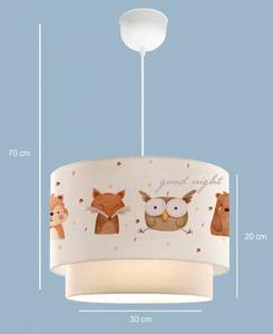 Lustră pentru copii CANDY 1xE27/40W/230V albă/maro