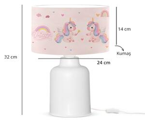 Lampă de masă pentru copii CANDY 1xE27/40W/230V roz/alb